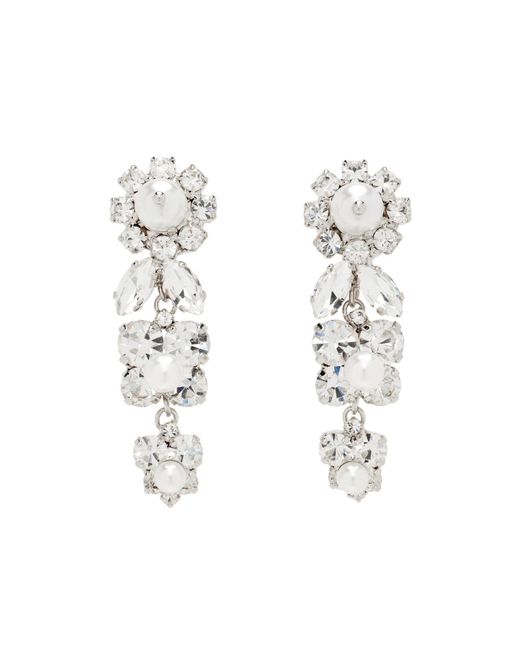 Simone Rocha White Daisy Cluster Earrings
