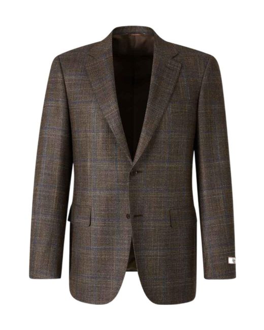 Canali Black Classic Straight Blazer for men