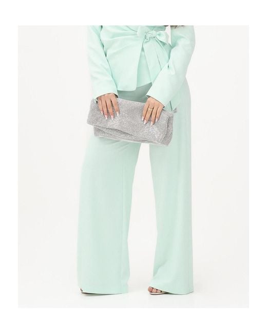 Patrizia Pepe Green Wide-Leg Trousers