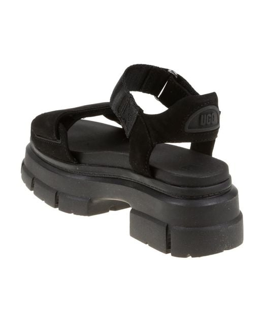 Ugg Black Logo Sandals
