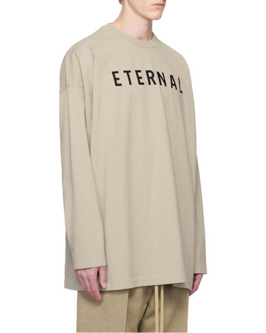 Fear Of God Gray Eternal Printed Crewneck T-Shirt for men