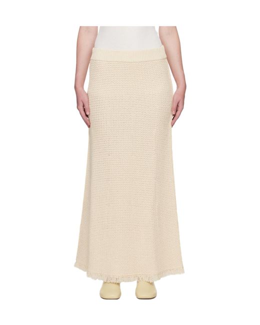 Studio Nicholson White Midi Skirt