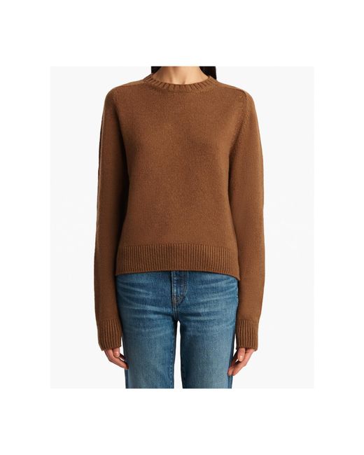 Khaite Brown Nera Crewneck Sweater