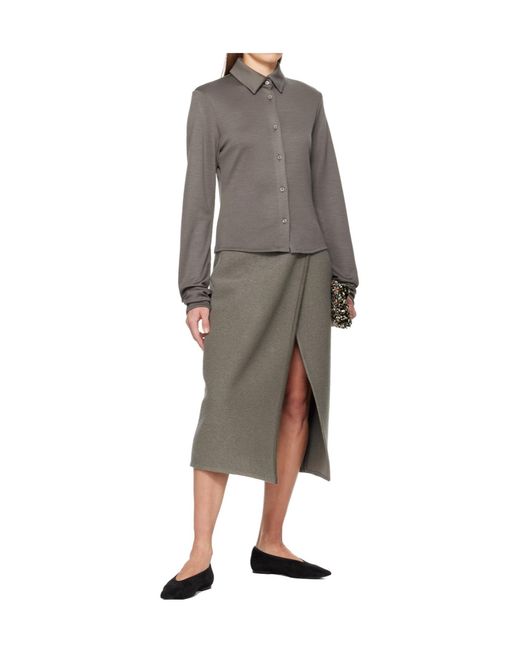 Rier Gray Walker Midi Skirt