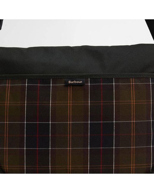 Barbour Black Logo-Patch Messenger Bag for men