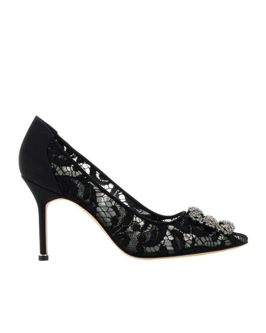 Manolo Blahnik Black Pointed High Heels