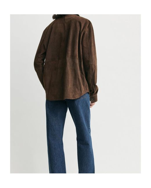 Totême Brown Totême Long-Sleeved Button-Up Overshirt