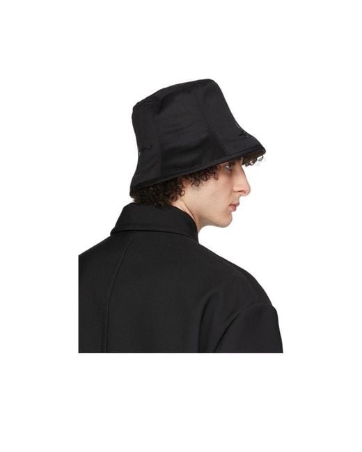 we11done Black Logo Fisherman's Hat for men