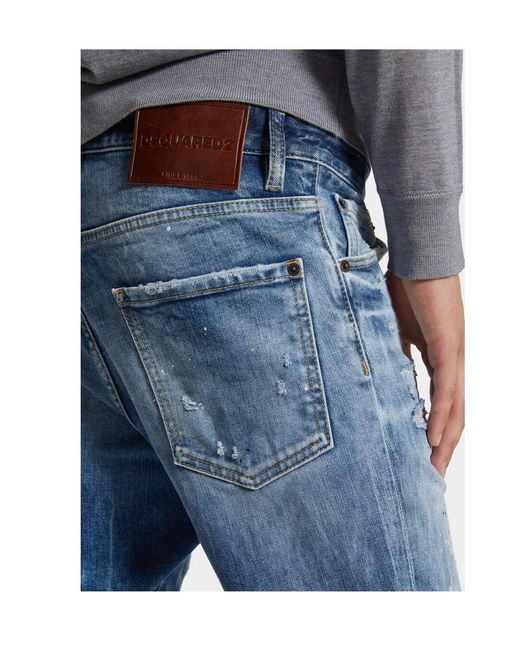 DSquared² Blue Distressed Cool Guy Jeans for men