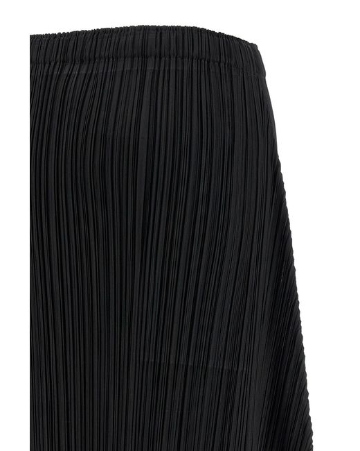Pleats Please Issey Miyake Black Pleats Please Issey Miyake Monthly Colors: October A-Line Midi Skirt