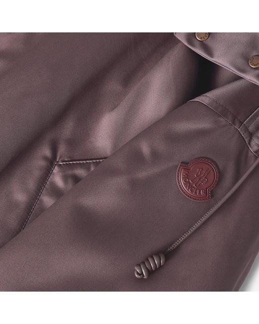 Moncler Brown Cropped Satin Field Jacket