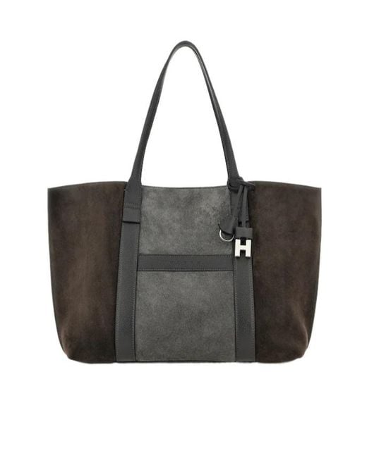 Hogan Black Script Shopping Bag Medium