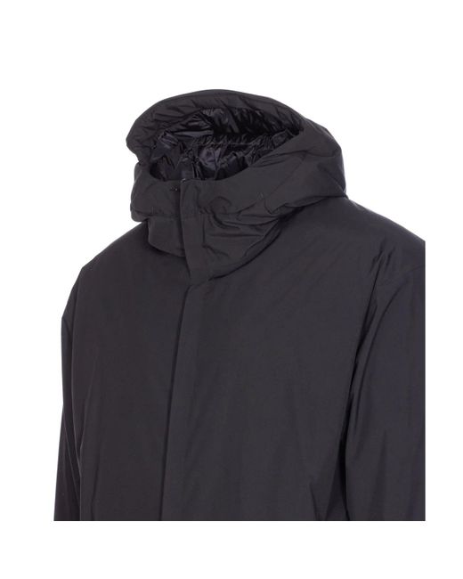 Herno Blue Hooded Zip-Up Jacket for men