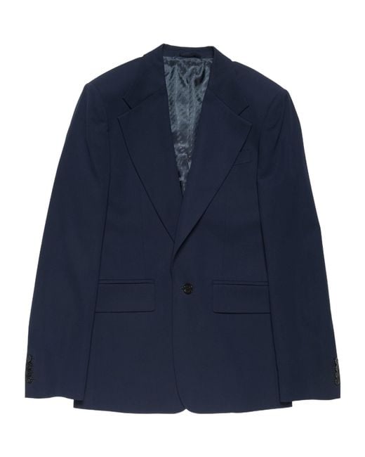 Acne Blue Notched-Lapel Jacket for men