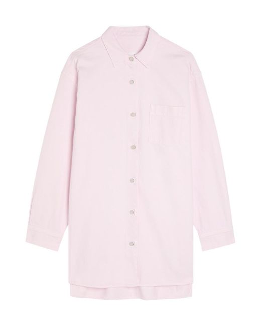Agolde Pink Solid-Colour Denim Shirt