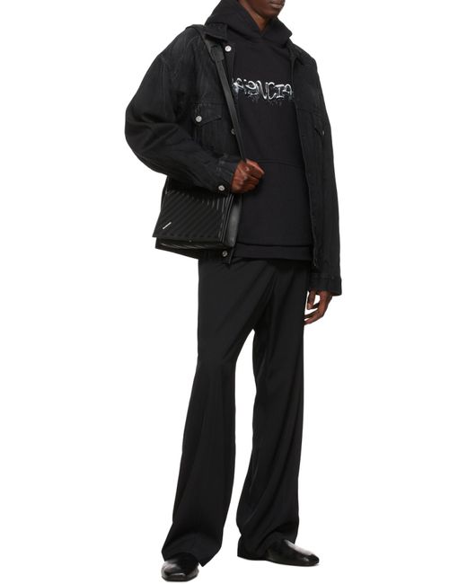 Balenciaga Blue Slime Wide-Fit Hoodie for men