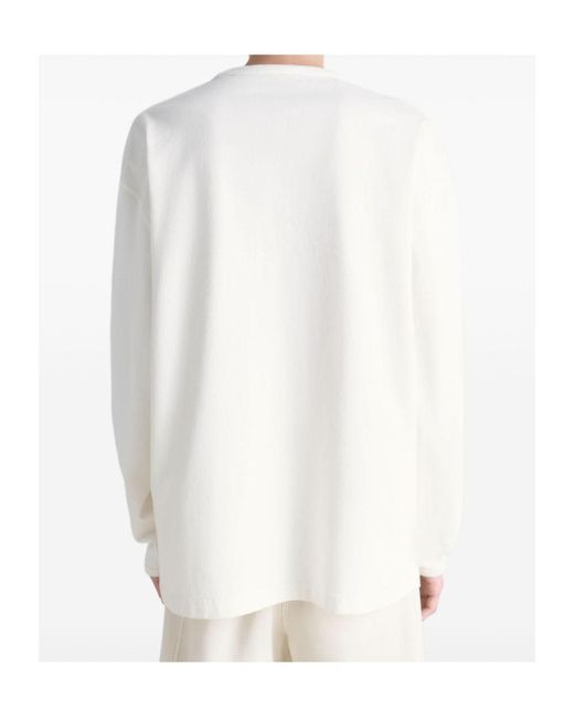 Lemaire White Patch-Pocket Long-Sleeve T-Shirt for men