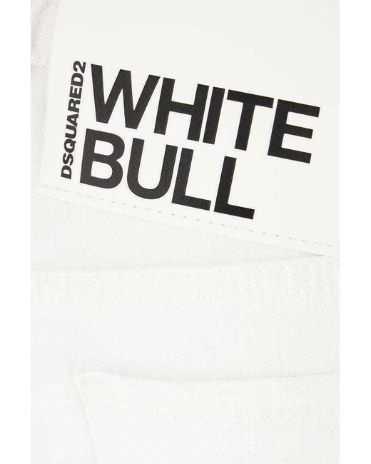 DSquared² White Jennifer Logo-Patch Skinny Jeans