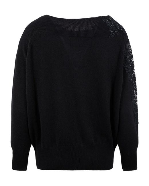 Ermanno Scervino Blue Crew-Neck Sweater