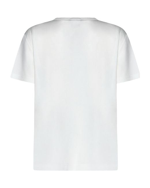 Fabiana Filippi White Bead-Embellished Jersey T-Shirt