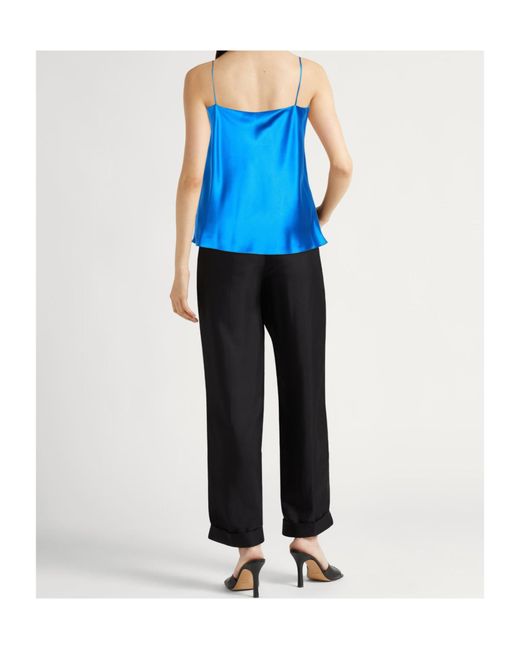 Max Mara Blue Deep V Neck Strap