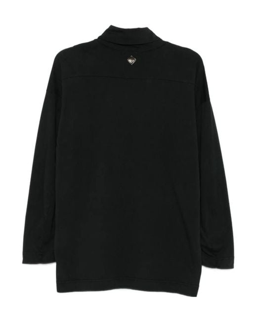 Haikure Black Ivy High-Neck Long-Sleeve T-Shirt