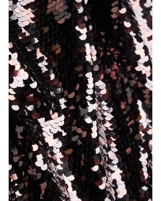 Staud Black Ciara Sequin-Embellished Mesh Midi Skirt