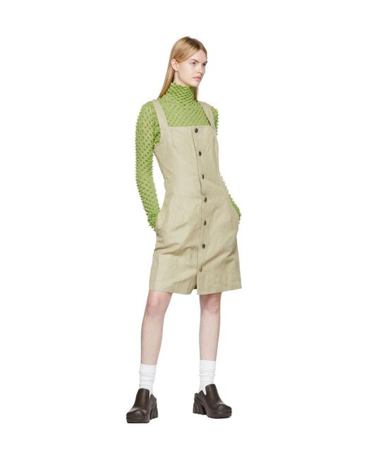 Bottega Veneta Green Cotton Dress