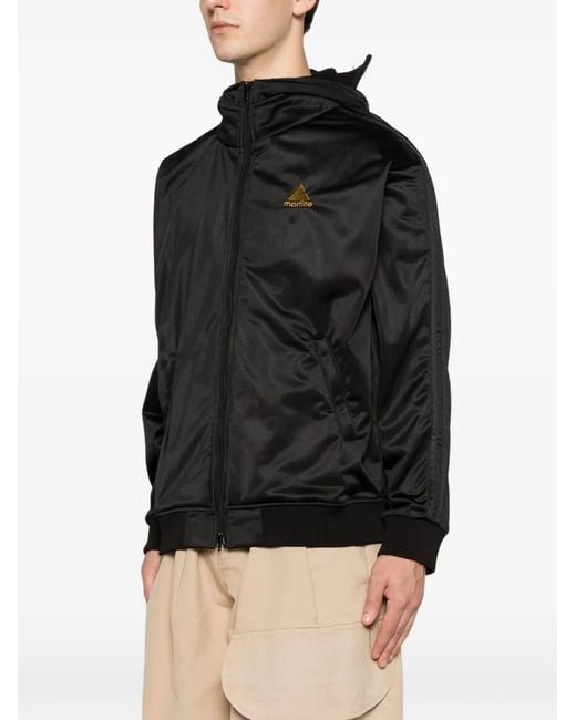 Martine Rose Black Logo Printed Zip-Up Track Jacket for men