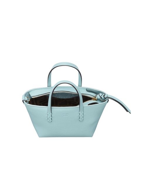 Fendi Blue Mini Roll Selleria Tote Bag