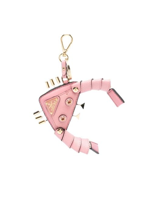 Prada Pink Splice Key Chain