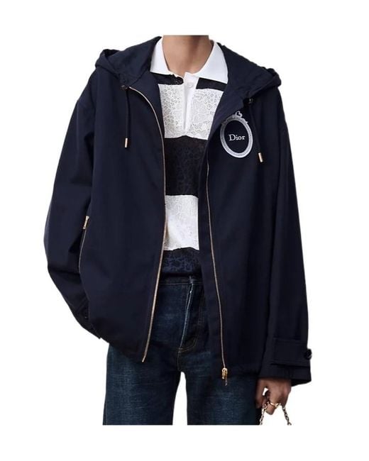 Dior Blue Médaillon Embroidered Anorak