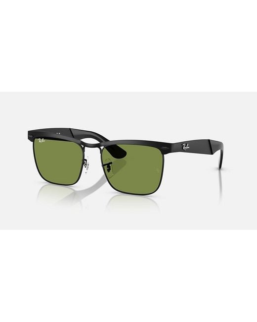 Ray-Ban Green Wayfarer Deluxe Rectangular Sunglasses for men