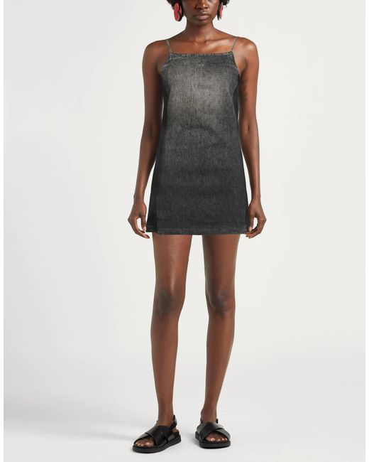 DIESEL Gray Sleeveless Dress With Minimalist Design