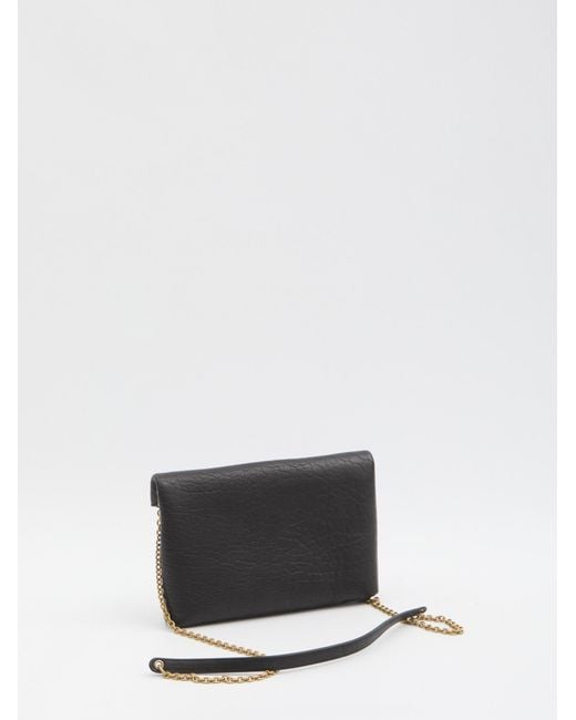 Saint Laurent Black Cassandre Chain Pouch