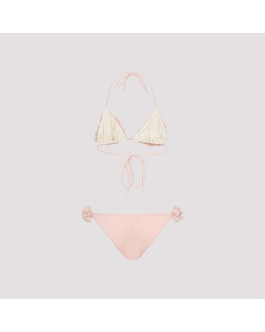 LaRevêche Pink Shayna 3D Flower Bikini