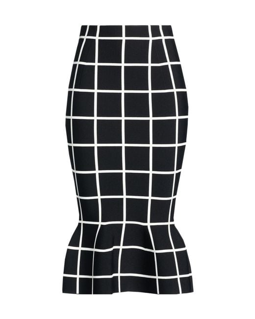 Marni Black Checked Flared Skirt