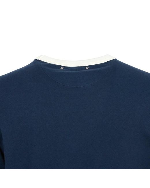 Golden Goose Deluxe Brand Blue Short-Sleeved T-Shirt for men