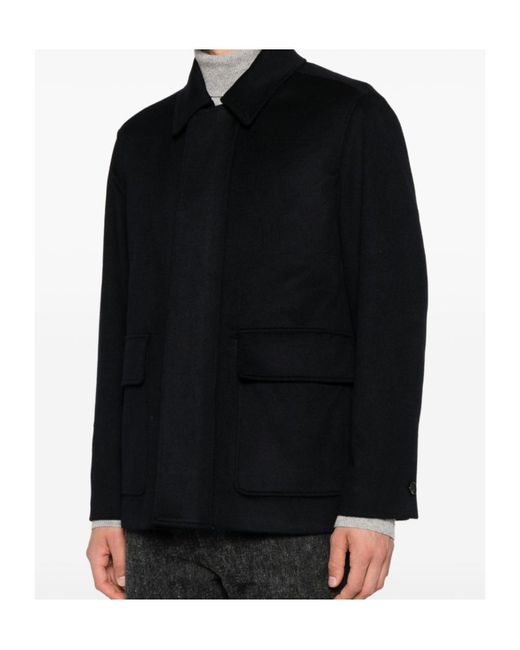 Lardini Blue Long Sleeved Shirt Jacket for men
