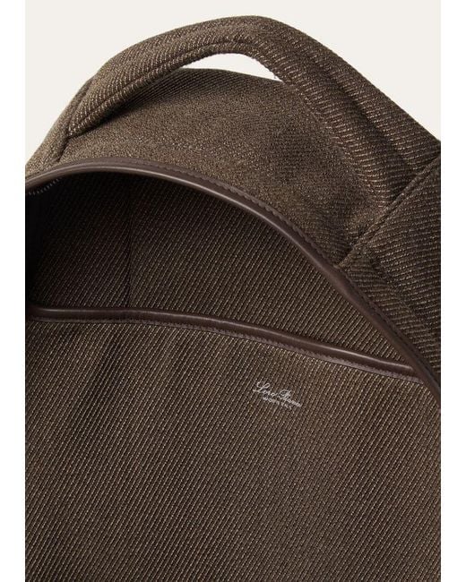 Loro Piana Brown Pioneer Backpack Medium for men