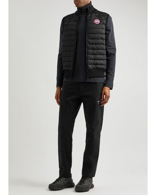 Canada Goose Black Hybridge Knit Quilted Shell Gilet for men