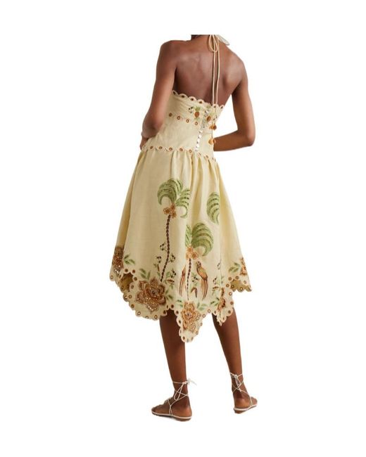 Farm Rio Metallic Forest Midi Dress