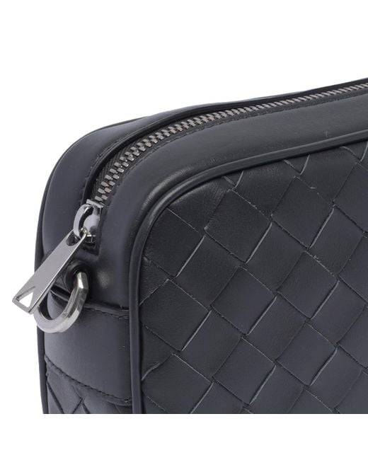 Bottega Veneta Gray Mini Intrecciato Camera Bag for men