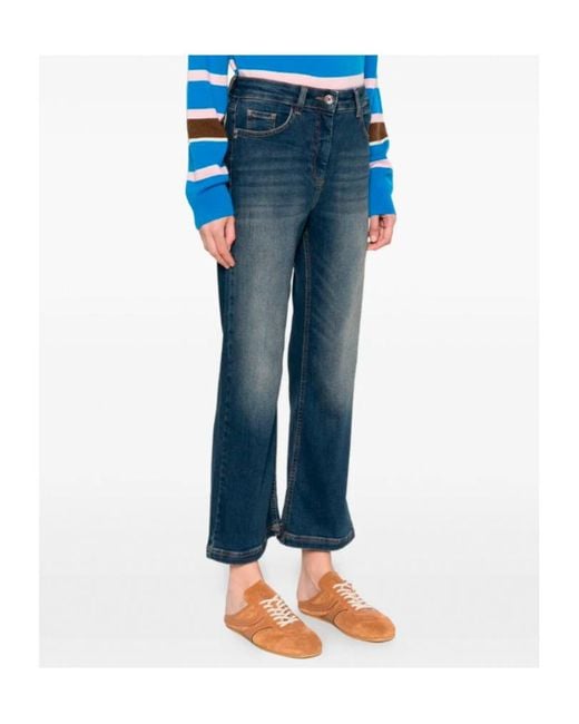 Patrizia Pepe Blue Logo-Detail Jeans