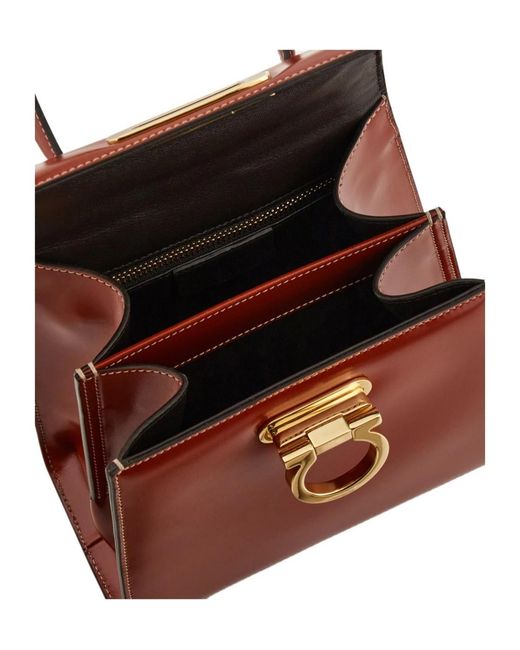 Ferragamo Red Iconic Top Handle (S)