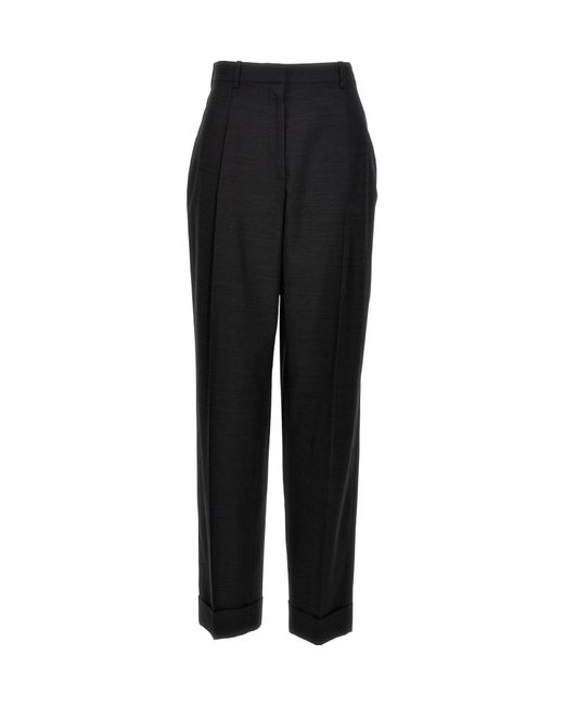 The Row Black Pleated Casual Pants