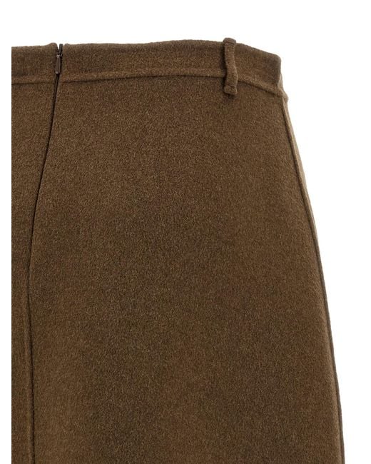 Max Mara Brown 'S Gloria Flared Midi Skirt