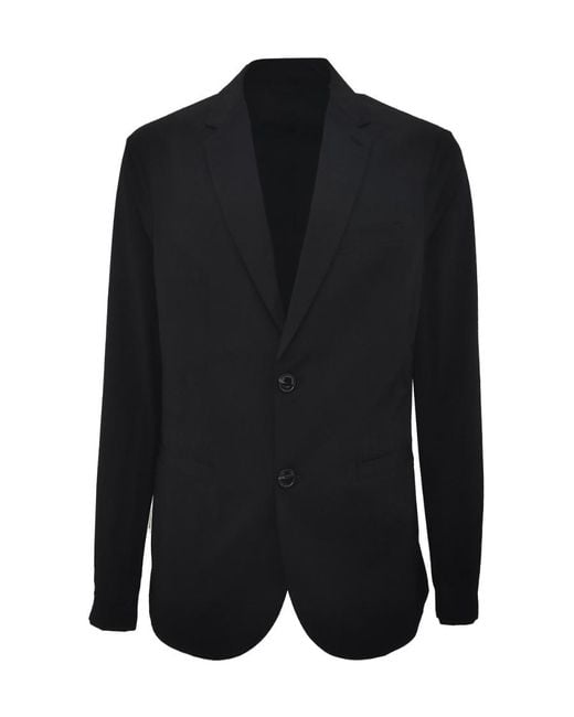 ARMANI EXCHANGE Black Single-Breasted Blazer for men