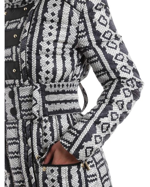 Just Cavalli Black Snake Print Down Jacket