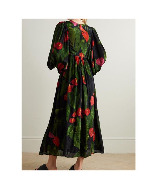 Farm Rio Black Patterned Dress